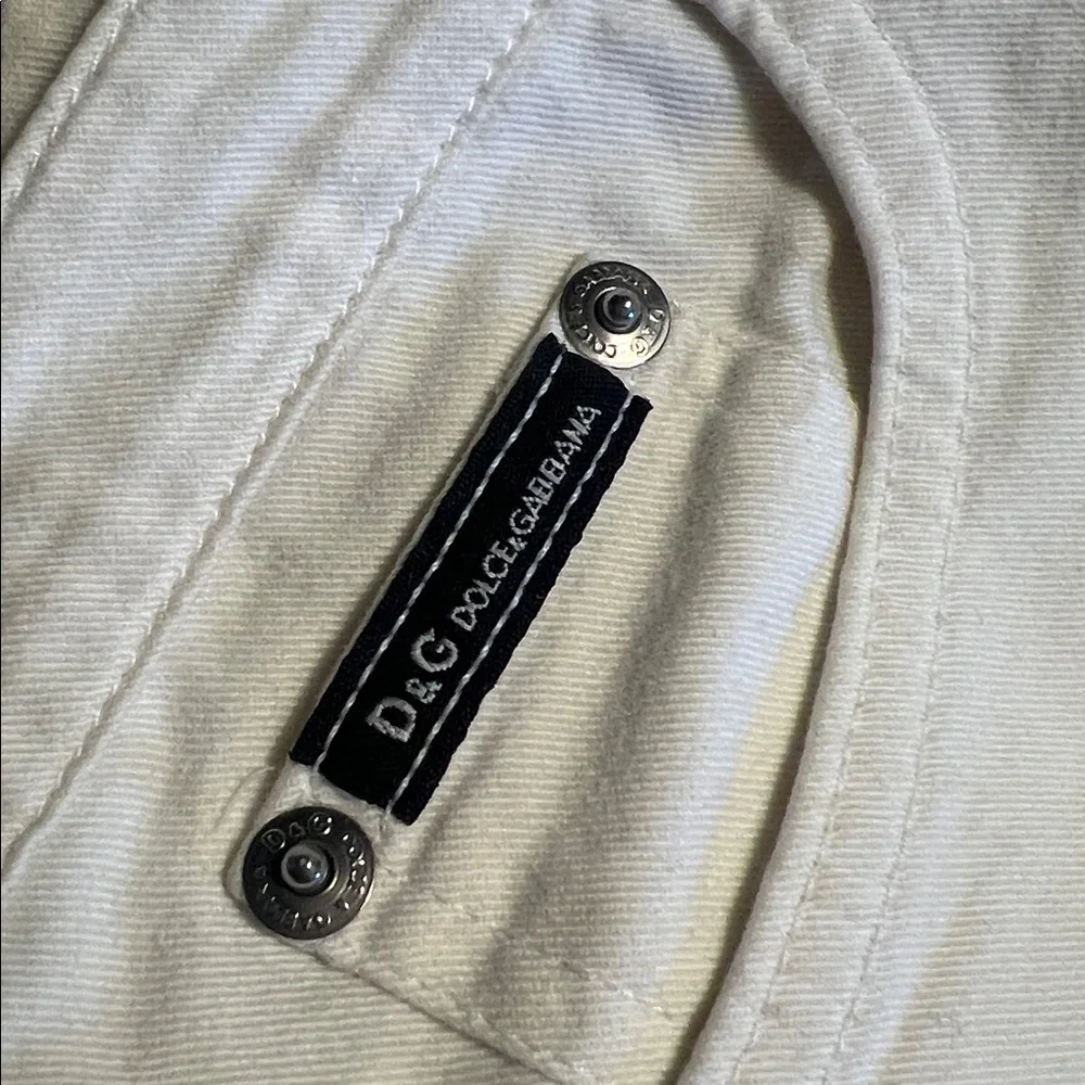 🛑 1 hour sale. Dolce & Gabbana, size 31 EU (US 10/12), White Crop Jeans - Picture 9 of 10